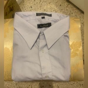 Mens Single Needle Tailoring Blue Longsleeve Buttondown